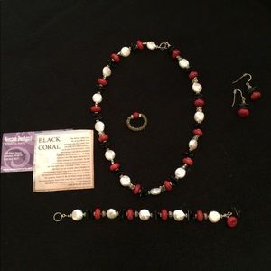 Necklace, bracelet, earrings and ring from Hawaii